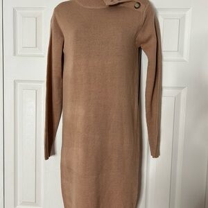 Brave Soul Tan Long Sleeve Dress